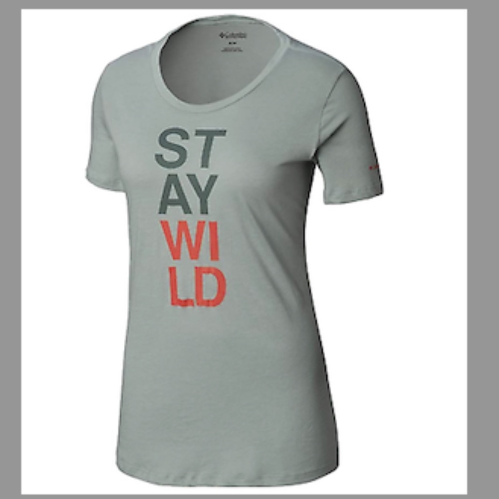 Columbia Women's Word Block Graphic Tee M